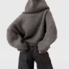 Chunky Ribbed Hooded Cardigan Chunky Ribbed Hooded Cardigan