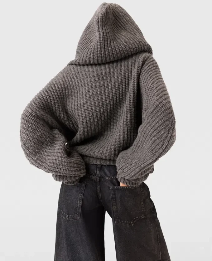 Chunky Ribbed Hooded Cardigan Chunky Ribbed Hooded Cardigan