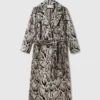 Cloud Leopard Jacquard Belted Trench Coat Cloud Leopard Jacquard Belted Trench Coat