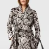 Cloud Leopard Jacquard Belted Trench Coat Cloud Leopard Jacquard Belted Trench Coat