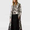 Cloud Leopard Jacquard Belted Trench Coat Cloud Leopard Jacquard Belted Trench Coat