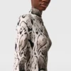 Cloud Leopard Print Draped Midi Dress Cloud Leopard Print Draped Midi Dress