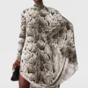 Cloud Leopard Print Draped Midi Dress Cloud Leopard Print Draped Midi Dress