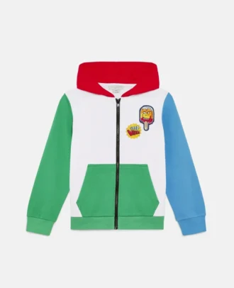 Color Block Fleece Zip Hoodie