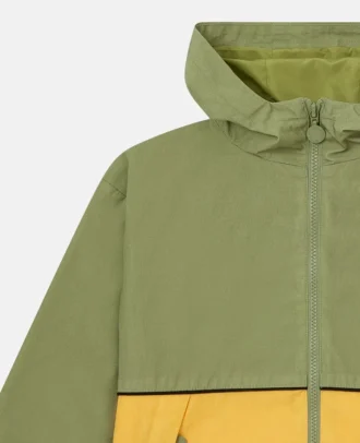 Colour Block Hooded Raincoat