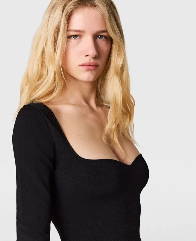 Compact Knit Long Sleeve Top Compact Knit Long Sleeve Top