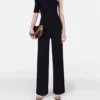 Compact Knit One-Shoulder Jumpsuit Compact Knit One-Shoulder Jumpsuit