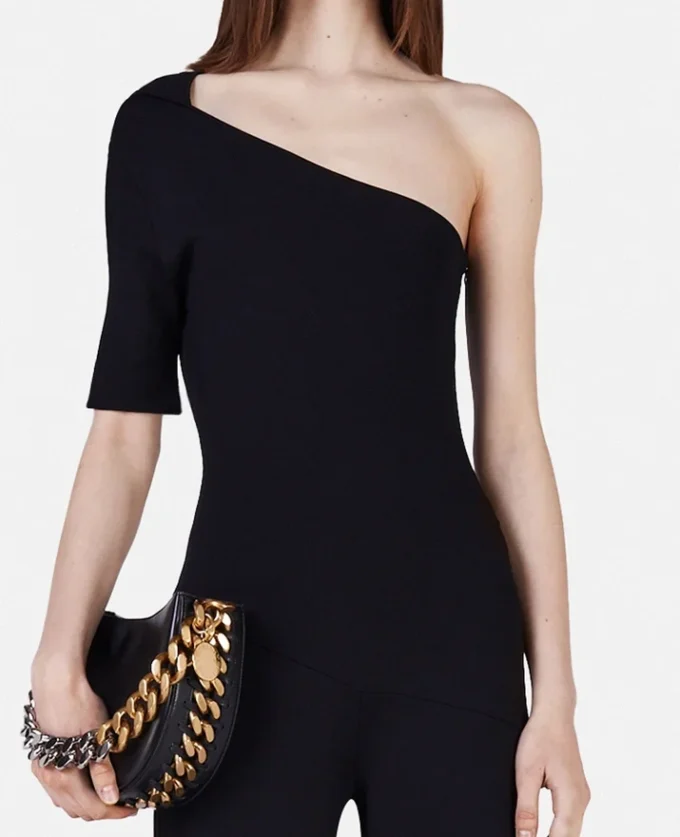 Compact Knit One-Shoulder Jumpsuit Compact Knit One-Shoulder Jumpsuit