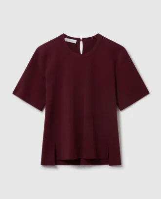 Compact Knit Short-Sleeve T-Shirt