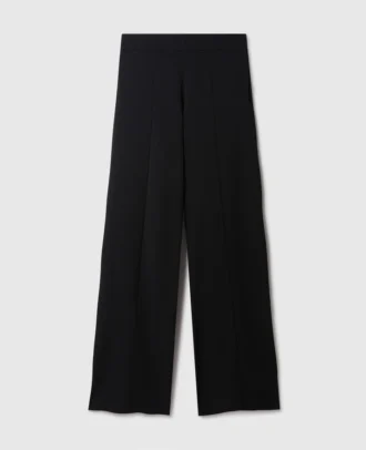 Compact Knit Straight-Leg Trousers