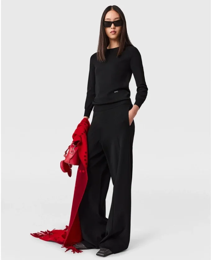 Compact Knit Straight-Leg Trousers Compact Knit Straight-Leg Trousers