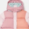 Contrast Panel Hooded Puffer Coat Contrast Panel Hooded Puffer Coat