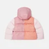 Contrast Panel Hooded Puffer Coat Contrast Panel Hooded Puffer Coat