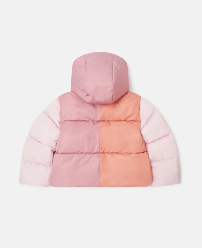 Contrast Panel Hooded Puffer Coat Contrast Panel Hooded Puffer Coat