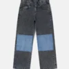 Contrast Panel Straight-Leg Denim Jeans Contrast Panel Straight-Leg Denim Jeans