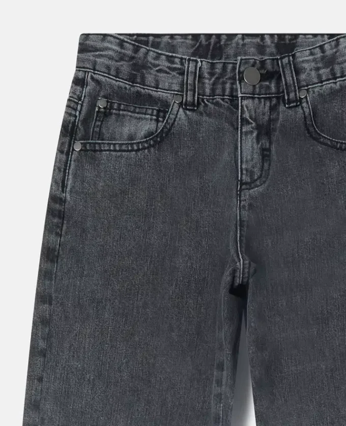 Contrast Panel Straight-Leg Denim Jeans Contrast Panel Straight-Leg Denim Jeans