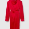 Cowl Neck Long-Sleeve Midi Dress Cowl Neck Long-Sleeve Midi Dress