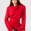 Cowl Neck Long-Sleeve Midi Dress Cowl Neck Long-Sleeve Midi Dress