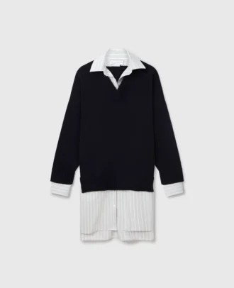 Crewneck Sweater Shirt Dress