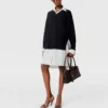 Crewneck Sweater Shirt Dress Crewneck Sweater Shirt Dress