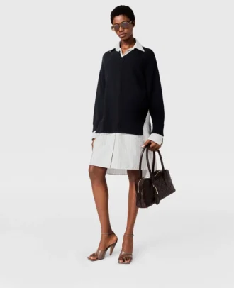 Crewneck Sweater Shirt Dress