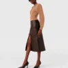 Crocodile Embossed Midi Skirt Crocodile Embossed Midi Skirt