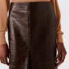 Crocodile Embossed Midi Skirt Crocodile Embossed Midi Skirt