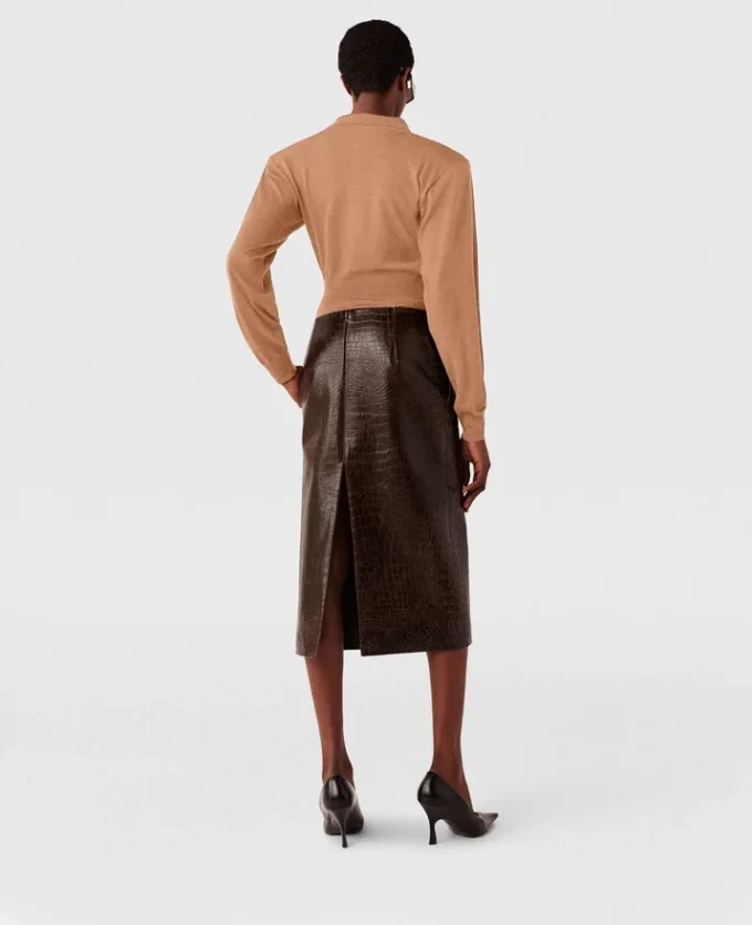 Crocodile Embossed Midi Skirt Crocodile Embossed Midi Skirt