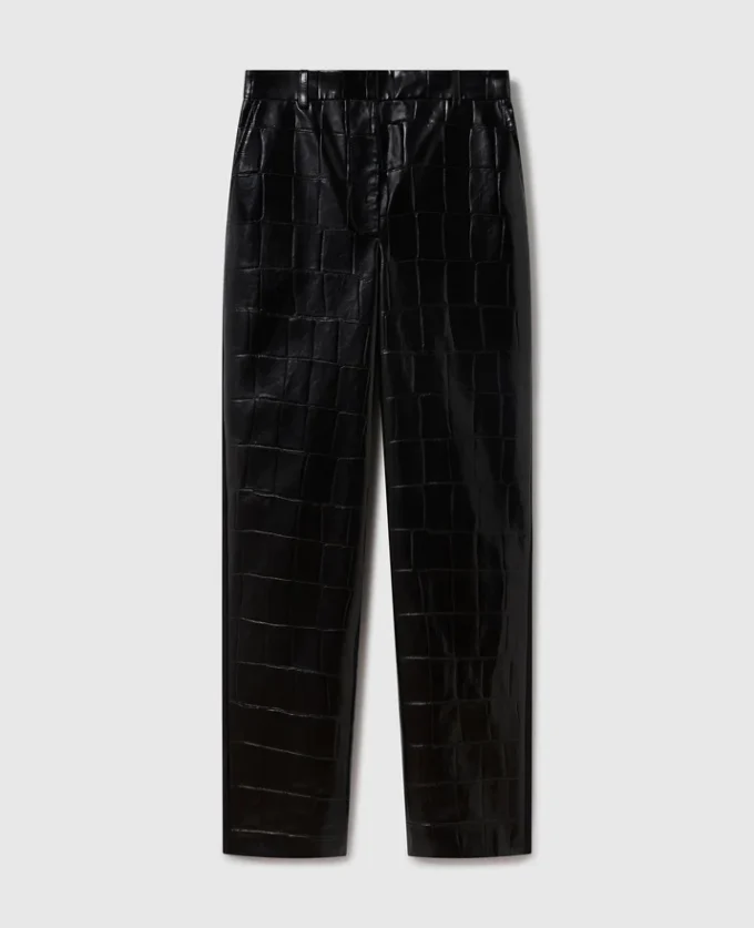 Crocodile-Embossed Straight-Leg Pants Crocodile-Embossed Straight-Leg Pants