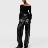 Crocodile-Embossed Straight-Leg Pants Crocodile-Embossed Straight-Leg Pants