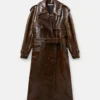 Crocodile Embossed Trench Coat Crocodile Embossed Trench Coat