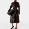 Crocodile Embossed Trench Coat Crocodile Embossed Trench Coat