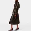 Crocodile Embossed Trench Coat Crocodile Embossed Trench Coat
