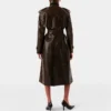Crocodile Embossed Trench Coat Crocodile Embossed Trench Coat
