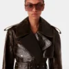 Crocodile Embossed Trench Coat Crocodile Embossed Trench Coat