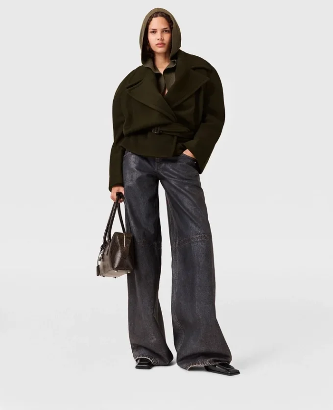 Cropped Belted Trench Jacket Cropped Belted Trench Jacket