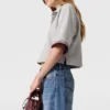 Cropped Short-Sleeve Rugby Shirt Cropped Short-Sleeve Rugby Shirt
