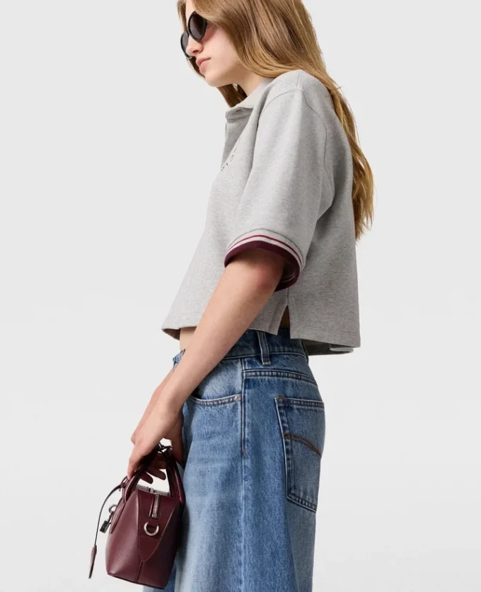 Cropped Short-Sleeve Rugby Shirt Cropped Short-Sleeve Rugby Shirt