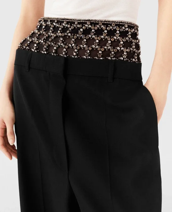 Crystal Cage Low-Rise Pants Crystal Cage Low-Rise Pants
