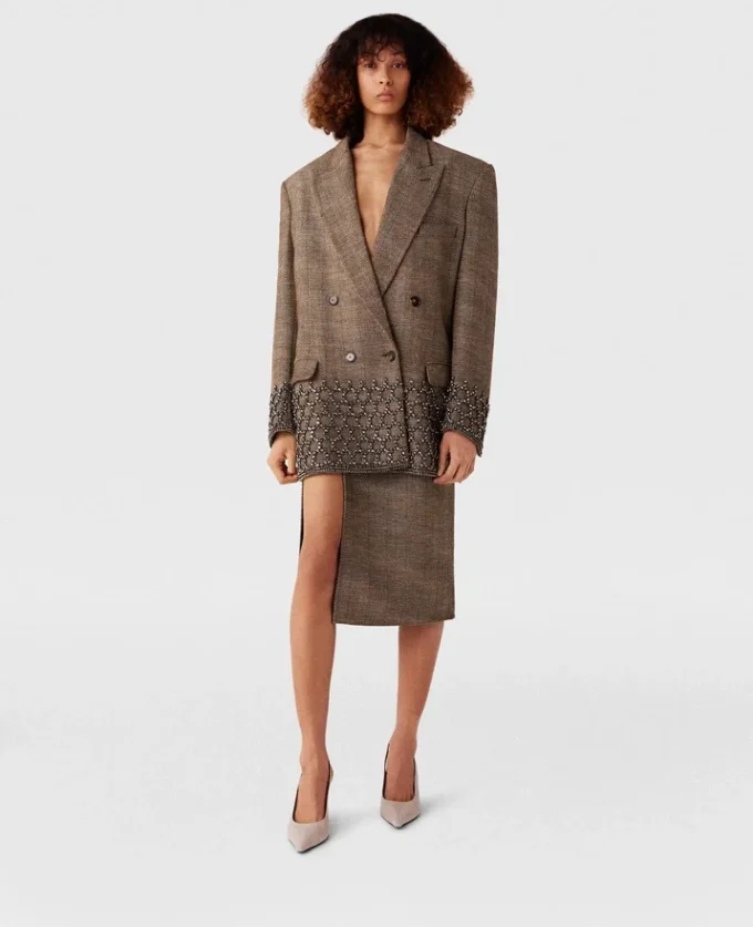 Crystal Cage Oversized Blazer Crystal Cage Oversized Blazer