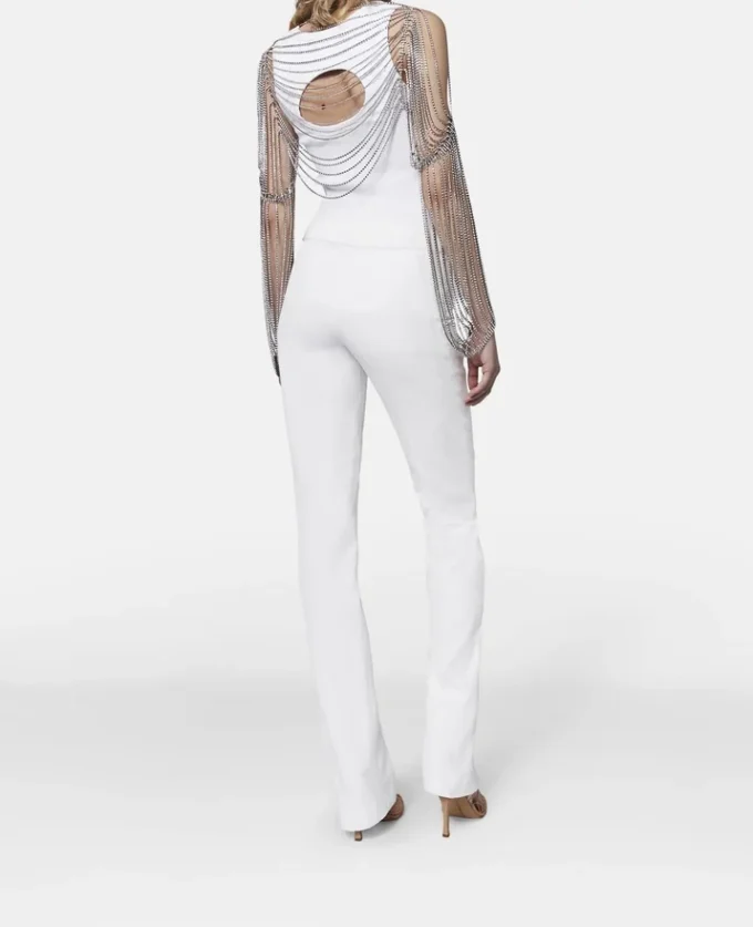 Crystal Chain Sleeve Top Crystal Chain Sleeve Top