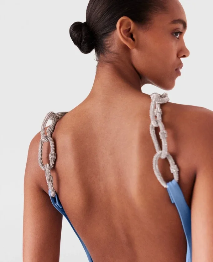 Crystal Chain Straps Dress Crystal Chain Straps Dress