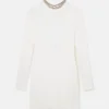 Crystal Collar Cocktail Mini Dress Crystal Collar Cocktail Mini Dress
