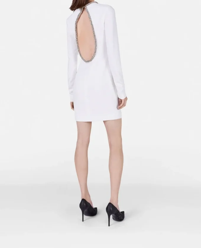 Crystal Collar Cocktail Mini Dress Crystal Collar Cocktail Mini Dress