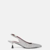 Crystal-Embellished Kitten Heel Slingbacks Crystal-Embellished Kitten Heel Slingbacks