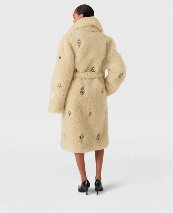 Crystal-Embellished Plush Teddy Coat Crystal-Embellished Plush Teddy Coat