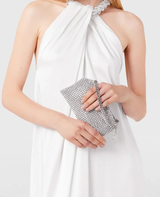 Crystal Halterneck Satin Maxi Dress Crystal Halterneck Satin Maxi Dress