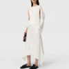 Cape-Sleeve Cut-Out Satin Top Cape-Sleeve Cut-Out Satin Top