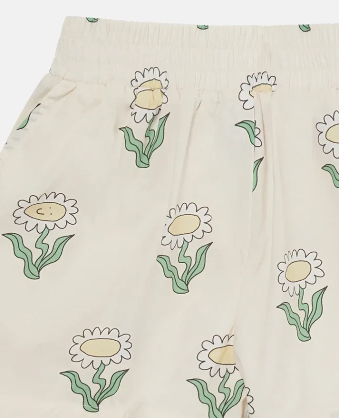 Daisies Elasticated Scalloped-Trim Shorts Daisies Elasticated Scalloped-Trim Shorts