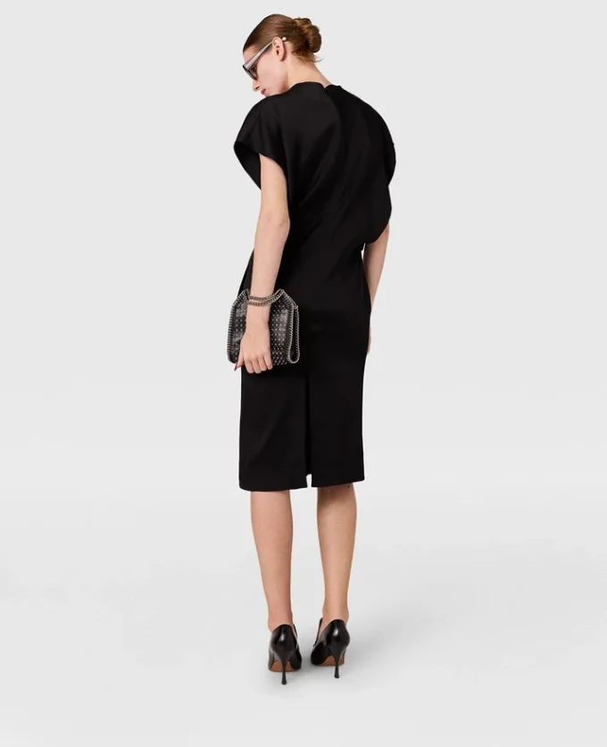 Deep V Cap Sleeved Midi Dress Deep V Cap Sleeved Midi Dress
